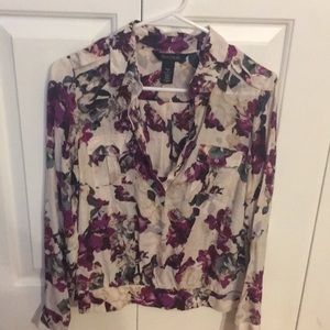 WHBM silk dress shirt